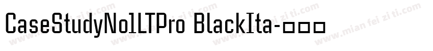 CaseStudyNo1LTPro BlackIta字体转换